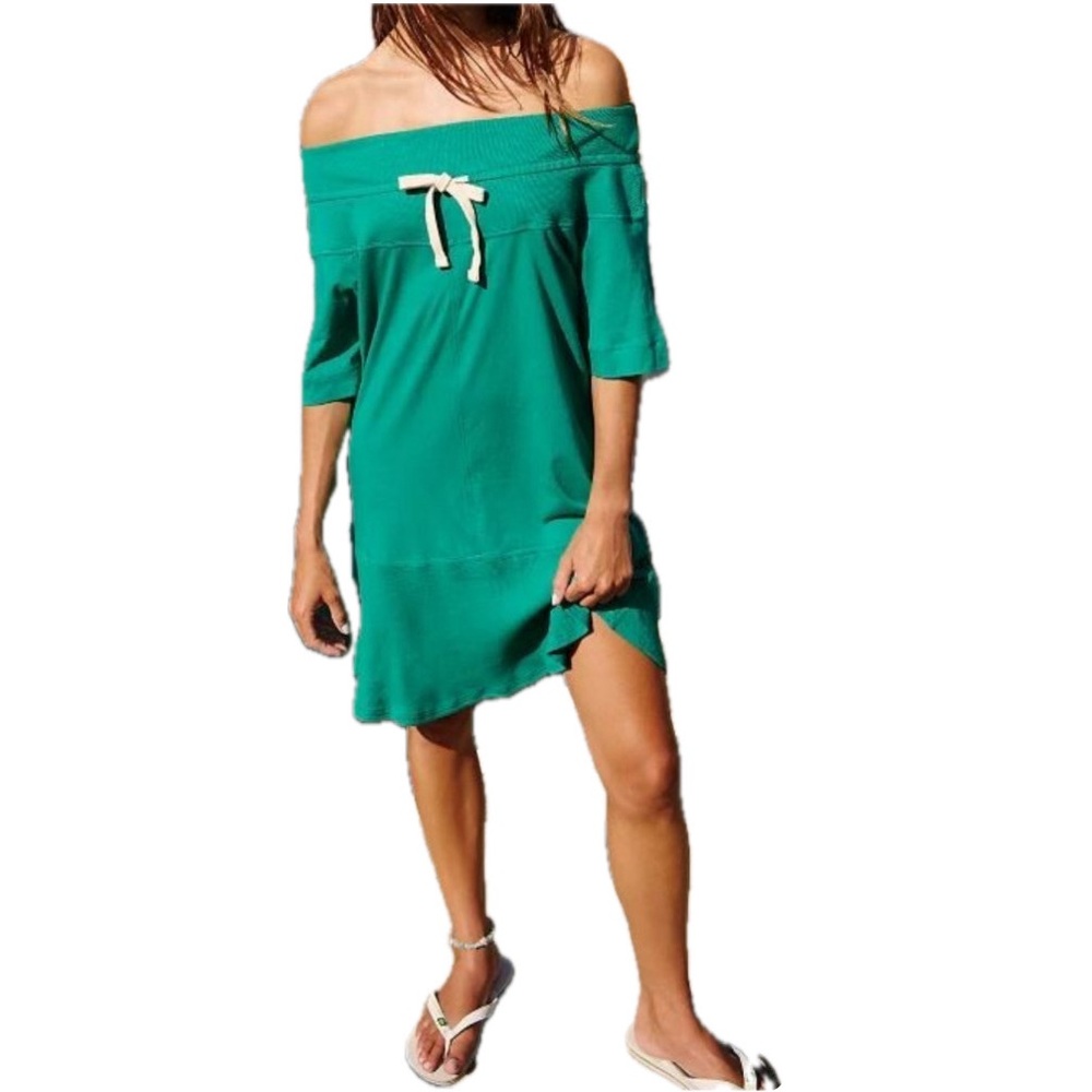 FREE PEOPLE BEACH WOMEN M GEMMA MINI OFF THE SHOULDER LIGHT BOHO DRESS CADIUM